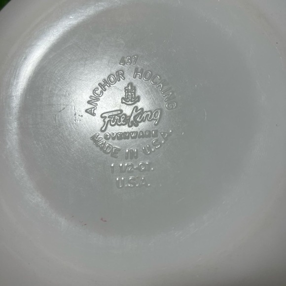 Vintage Anchor Hocking Fire King Meadow Green 437 casserole 1.5 qt - Picture 5 of 9